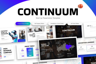 Continuum - Start Up Presentation PowerPoint Template